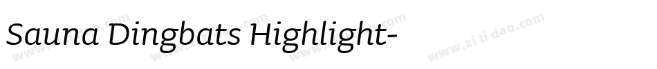 Sauna Dingbats Highlight字体转换